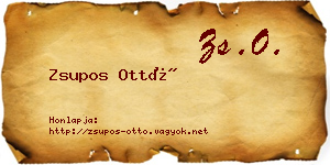 Zsupos Ottó névjegykártya
